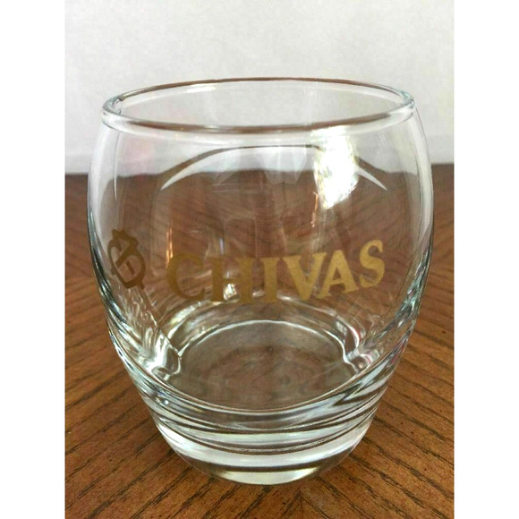 Chivas Regal Lowball Glass Round Tumbler Heavy Base Gold Logo Scotch Whiskey - Picture 9 of 9